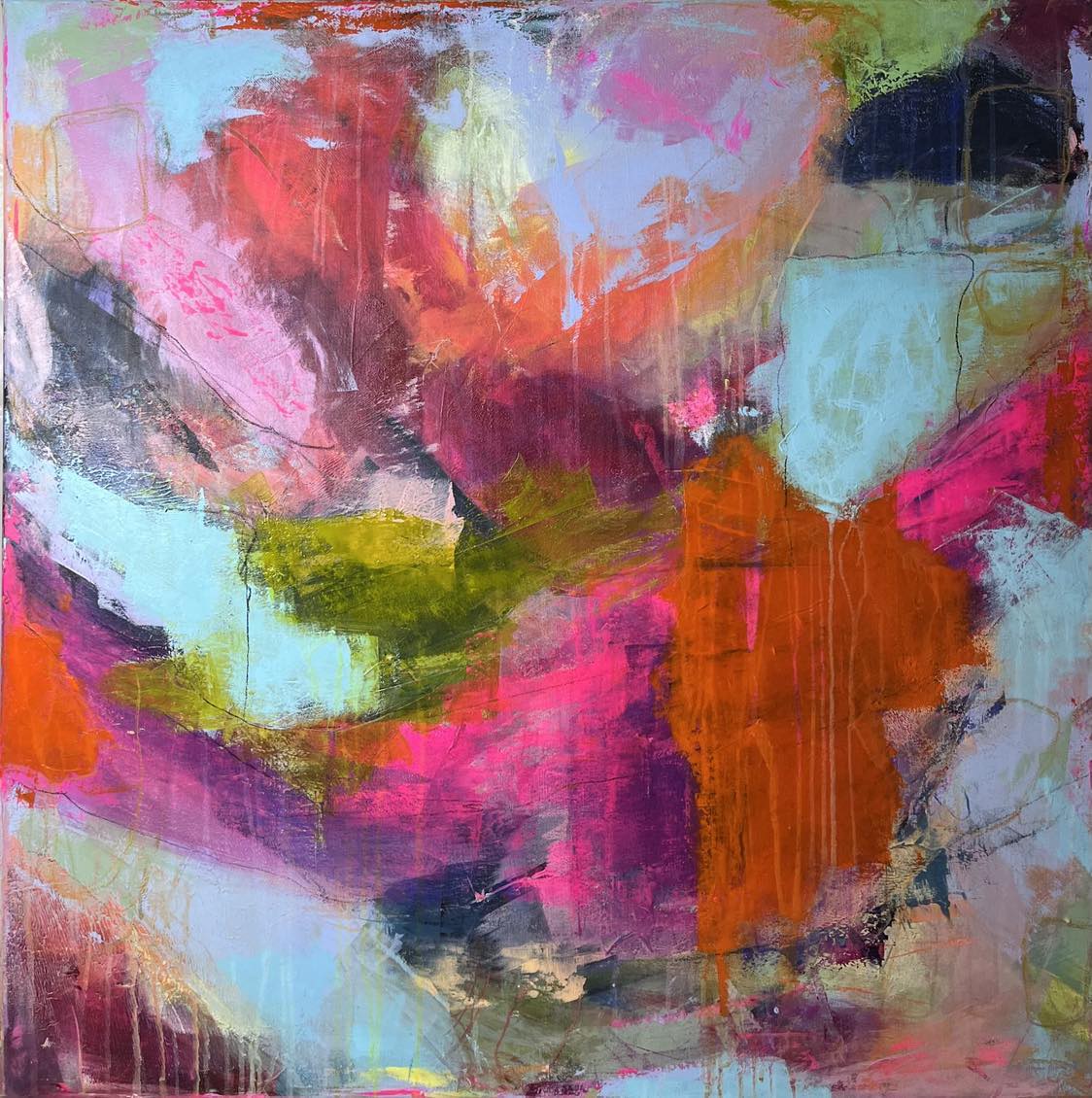 "Opptur" 100x100 cm