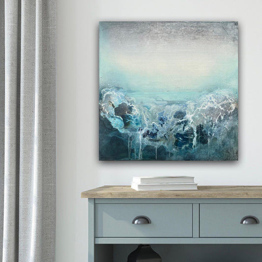 "Overveldet" 60x60 cm