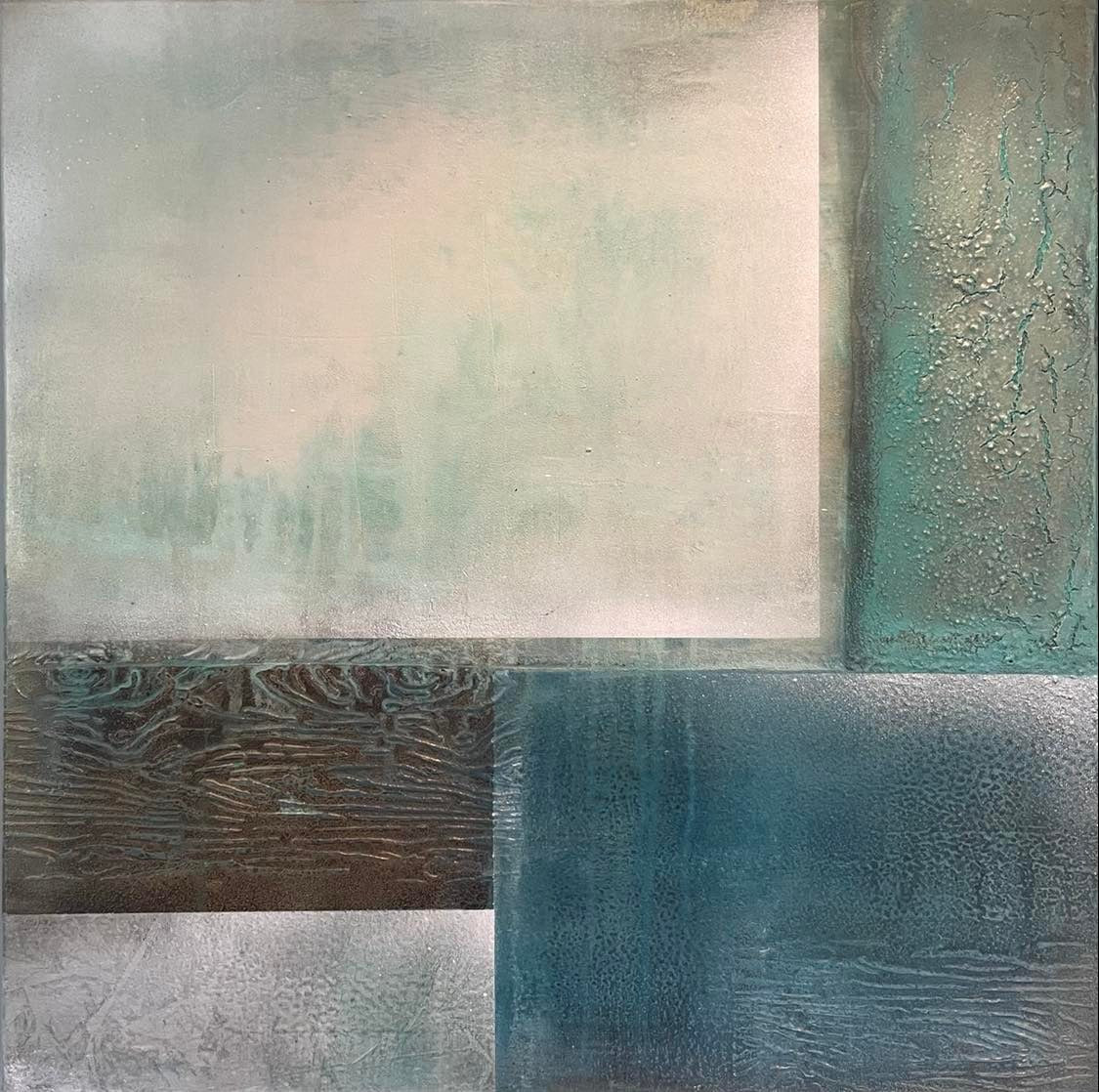 "Mellom linjene" 80x80 cm