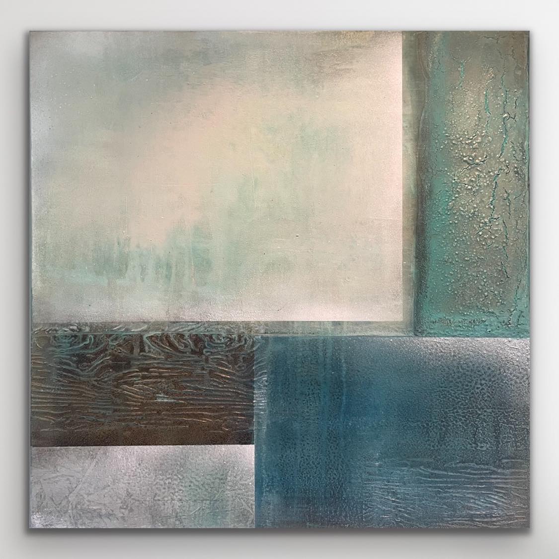 "Mellom linjene" 80x80 cm