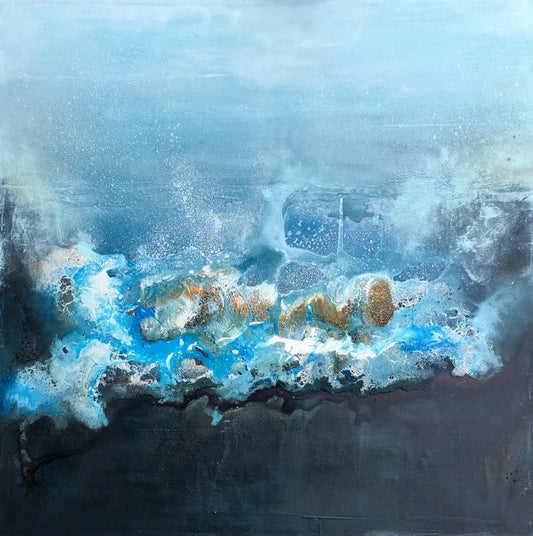 "Sammenstøt" 80x80 cm