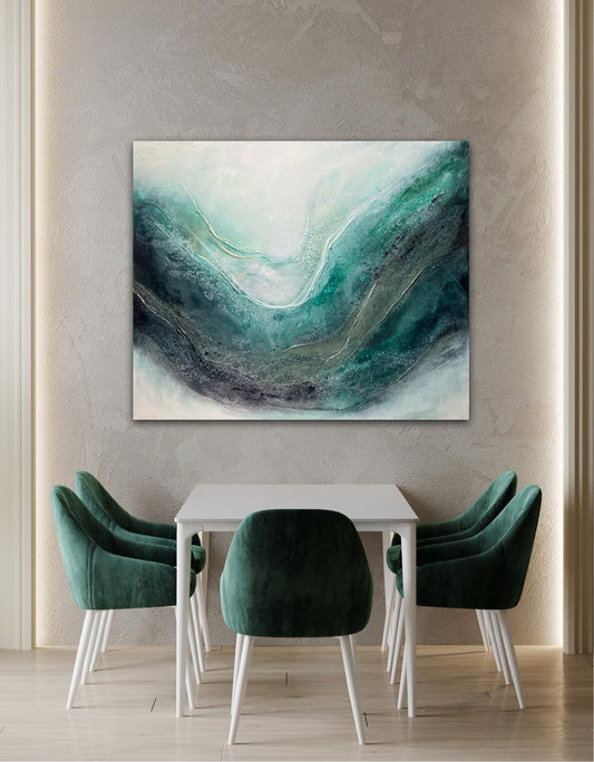 "Strømninger" 100x120 cm