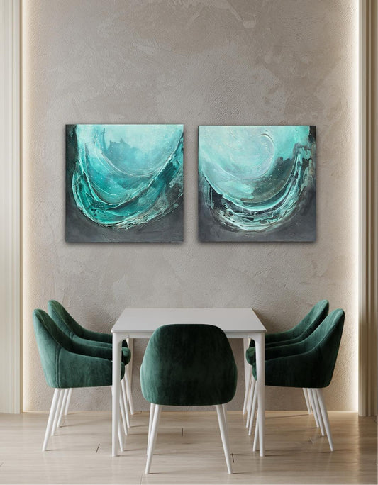 "Bølge II" 50x50 cm