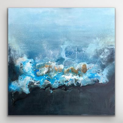 "Sammenstøt" 80x80 cm